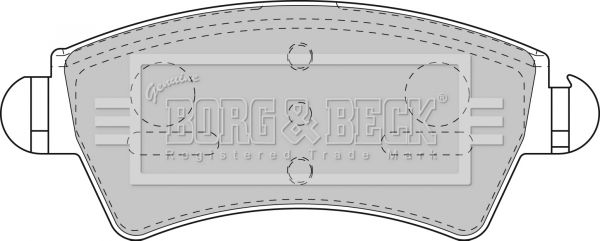 BORG & BECK stabdžių trinkelių rinkinys, diskinis stabdys BBP1805